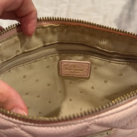 Kate Spade light pink quilted leather purse bag - Picture 7 of 9